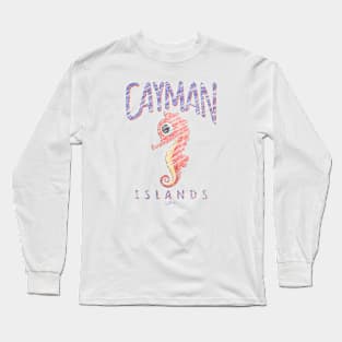 Cayman Islands Cute Seahorse Long Sleeve T-Shirt